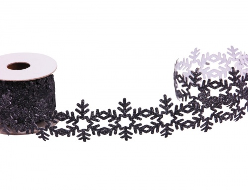 Лента для декорирования "Зимнее кружево - снежинки", 4х300 см, Edelman фото 5