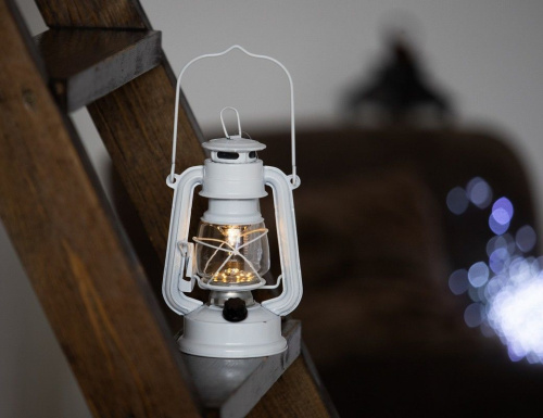 Фонарь "Летучая мышь", металл, белый, тёплый белый LED-огонь, батарейки, диммер, уличный, Kaemingk фото 3