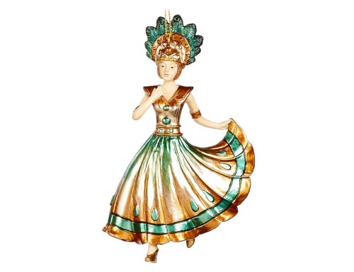 Ёлочная игрушка БАЛЕТ 'ЖАР-ПТИЦА' (танцовщица в длинном платье), полистоун, 13.5 см, Goodwill