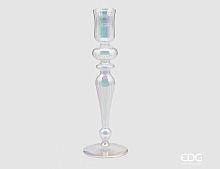 Стеклянный подсвечник АДЭЛФИРИ, 27 см, EDG
