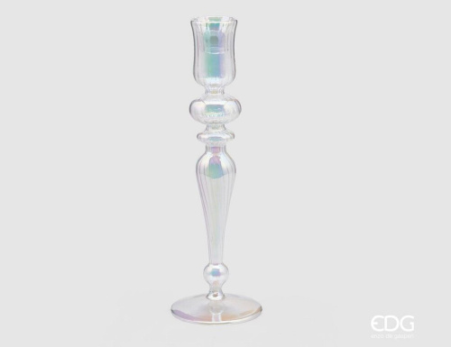 Стеклянный подсвечник АДЭЛФИРИ, 27 см, EDG