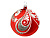Ёлочный шар БАТИК красный, 85 см, Елочка