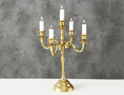 Канделябр "Витторио" под 5 свечей, алюминий, золотой, Boltze фото 4