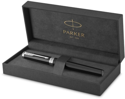 Parker Ingenuity Black CT, ручка-роллер, F, подарочная упаковка фото 2
