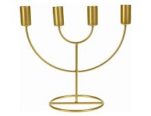 Подсвечник на 4 свечи, ТИТУС, металл, золотой, 21 см, Koopman International