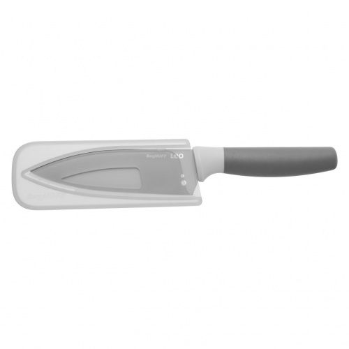Поварской нож маленький 14см с отверстиями для очистки размарина Leo (серый) фото 2