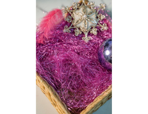 Декоративная нить ANGEL HAIR - МЕРЦАЮЩИЕ ПАУТИНКИ, ярко-розовый, 20 г, Kaemingk фото 3