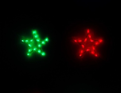 Светодиодный узорный занавес, 20 звезд, 2х2+1.5 м, коннектор, прозрачный провод, уличная, Rich LED фото 3