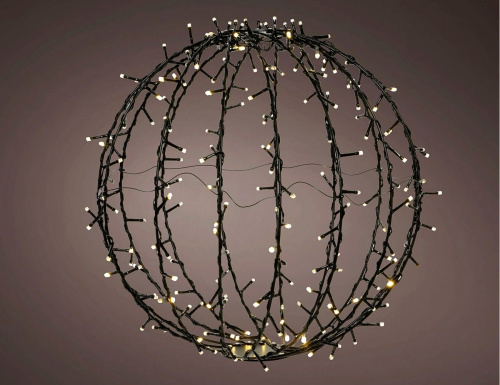 Светодиодное украшение ШАР - DANCING LIGHTS, 210 тёплых белых/разноцветных LED-огней, 48 см, таймер, ПДУ, уличный, Kaemingk фото 4