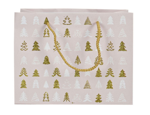 Подарочный пакет НЕЖНОЕ РОЖДЕСТВО: ЁЛОЧКИ, бумага, 31х26 см, Due Esse Christmas