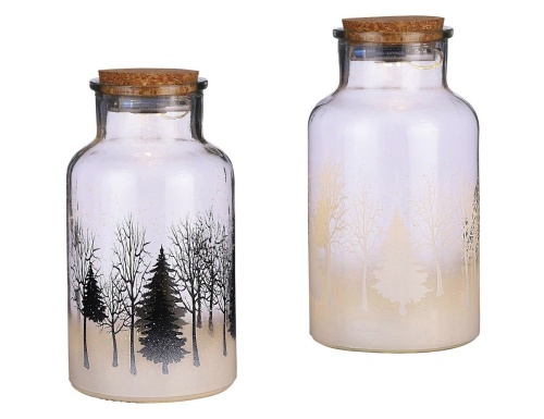 Светильник "Зимний лес", силуэт, тёплый белый LED-огонь, 27х14 см, батарейки, Edelman фото 4