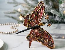 Ёлочная игрушка БАБОЧКА АГУЭТТ, полиэстер, 18 см, Winter Deco