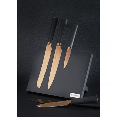 Набор из 5 ножей и подставки Titan Copper фото 3