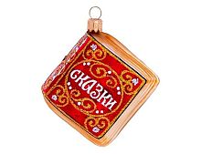 Ёлочная игрушка формовая КНИГА СКАЗОК, расписная, красная, 60 мм, стекло, Елочка