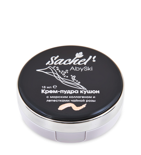 MED-01/158 «Сашель» AbySki крем-пудра кушон с морским коллагеном и лепестками чайной розы 18 мл фото 7