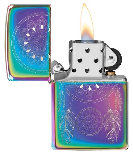 Зажигалка Zippo Dream Catcher с покрытием Multi Color, латунь/сталь, разноцветная, 36x12x56 мм фото 3