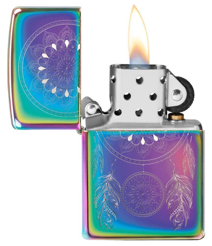 Зажигалка Zippo Dream Catcher с покрытием Multi Color, латунь/сталь, разноцветная, 36x12x56 мм фото 3