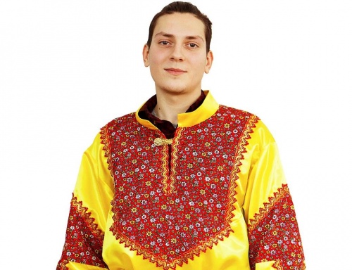 Карнавальная рубаха Русский Богатырь, цвет желтый, размер 54-56, Батик, Батик фото 2