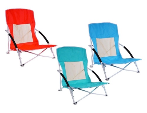 Складное пляжное кресло CAMPING LIFE, полиэстер 600D, металл, максимальная нагрузка 110 кг, 55х60х64 см, Koopman International фото 2