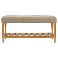 Банкетка levi, 47х101х36 см, рогожка, бежевая