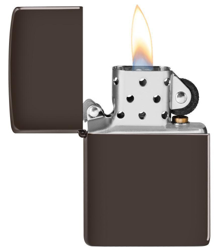 Зажигалка Zippo Classic с покрытием Brown Matte, латунь/сталь, коричневая, матовая фото 4