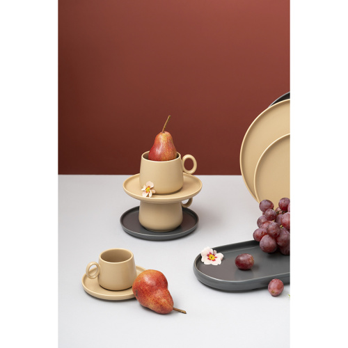 Набор из двух чайных пар бежевого цвета из коллекции essential, 250 мл фото 9