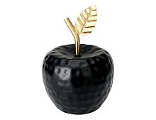 Декоративная фигурка ЯБЛОКО ПОММ, металл, чёрная, 17х9 см, Koopman International
