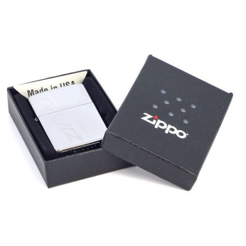 Зажигалка ZIPPO Classic с покрытием High Polish Chrome, латунь/сталь, серебристая, 36x12x56 мм, 250 Zippo Made In US фото 5