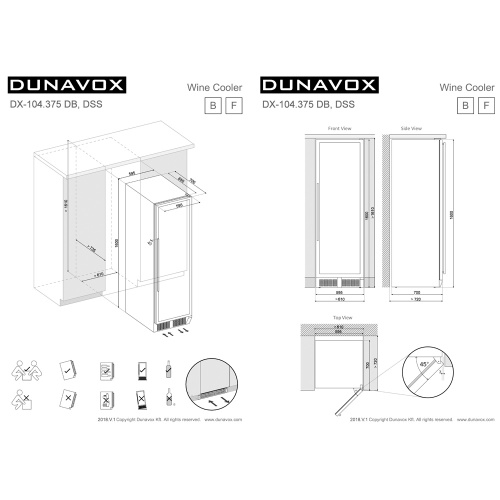 Винный шкаф Dunavox DX-104.375 фото 6