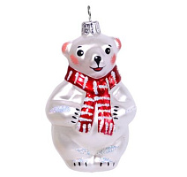 Елочная игрушка "Медвежонок умка" с шарфом, Елочка