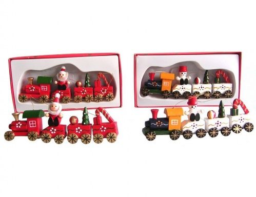 Ёлочная игрушка "Рождественский поезд", дерево, 12 см, разные модели, Breitner