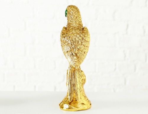 Декоративная статуэтка "Попугай арнольд", полирезин, золотой, 26 см, разные модели, Boltze фото 4