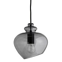 Лампа подвесная grace, 25хD21 см, дымчатое стекло, черный цоколь