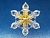Снежинка ВОЛШЕБНЫЕ ПЁРЫШКИ, акрил, прозрачно-золотая, 8.5 см, Forest Market