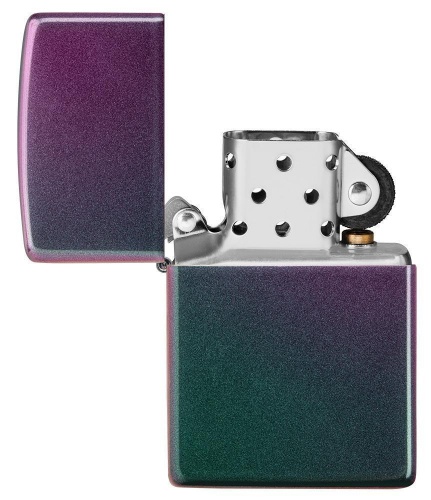 Зажигалка Zippo Classic с покрытием Iridescent, латунь/сталь, фиолетовая, матовая фото 2
