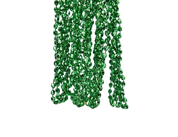 БУСЫ пластиковые БРИЛЛИАНТОВАЯ РОССЫПЬ, 5 мм, 2.7 м, цвет: зелёный, Kaemingk
