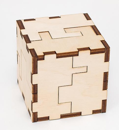Деревянный конструктор-головоломка EWA Cube 3D puzzle фото 2
