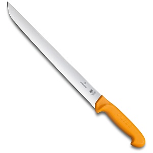 Нож Victorinox для отбивной и стейка, лезвие 31 см прямое, жёлтый
