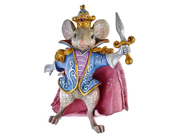 Ёлочная игрушка МЫШИНЫЙ КОРОЛЬ, полистоун, 12 см, Kurts Adler
