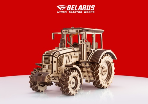 Сборная модель деревянная 3D EWA Трактор Беларус 2022 фото 3