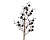Декоративная ветка ЭСТЕТИК ШАРМ, цвет: белый, тёмно-синий, 60 см, Kaemingk/Winter Deco