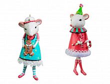 Ёлочная игрушка "Сладкая мышка", полистоун, 4.4х12 см, разные модели, Holiday Classics