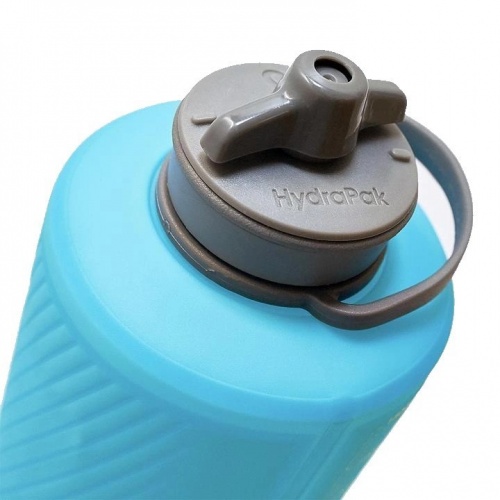 Мягкая бутылка для воды HydraPak Flux (1 литр), голубая фото 2