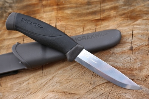 Нож Morakniv Companion Anthracite, нержавеющая сталь, черный фото 3