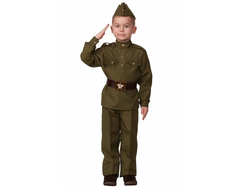 Детская военная форма Солдат, цвет зеленый, Батик