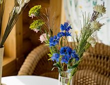 Искусственные полевые цветы -декоративная ветка "Васильки", полиэстер, голубые, 55 см, Kaemingk