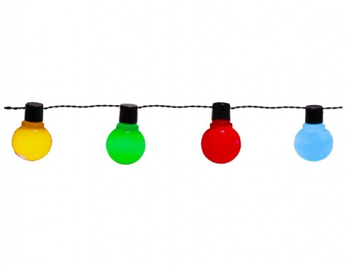 Электрогирлянда PARTY BALLS, 16 ярких цветных ламп, 4.5+5 м, уличная, STAR trading фото 4