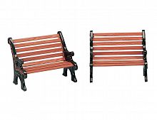 Городские скамейки (набор 2 шт.), 9х3.5х3.5 см, LEMAX
