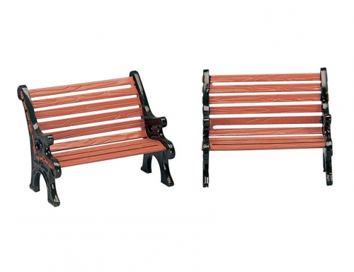 Городские скамейки (набор 2 шт.), 9х3.5х3.5 см, LEMAX
