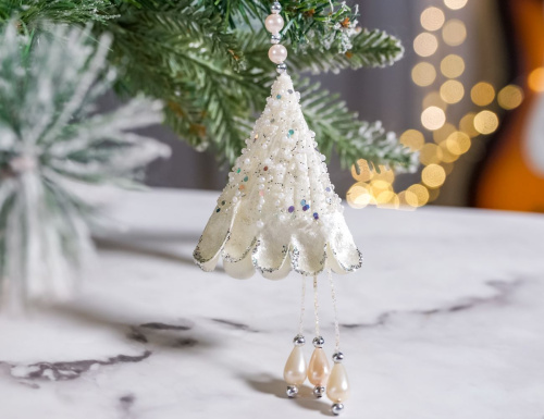 Ёлочная игрушка БЕЛЫЙ ЦИКЛАМЕН, 18 см, Winter Deco